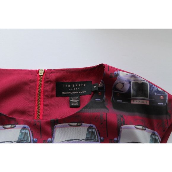 Ted Baker Briytan Taxi Pleated Dress TED Size 0/ US 2 - Picture 5 of 9